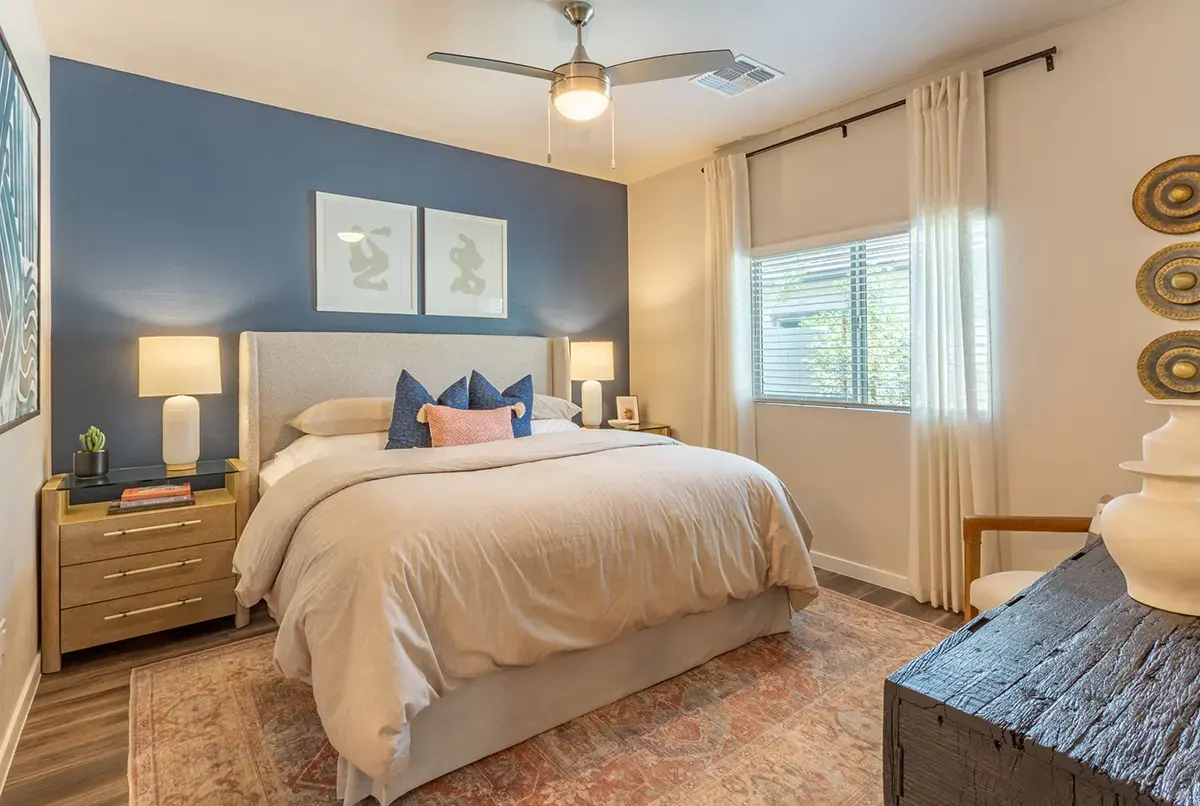 Apartment interior shown in the official gallery